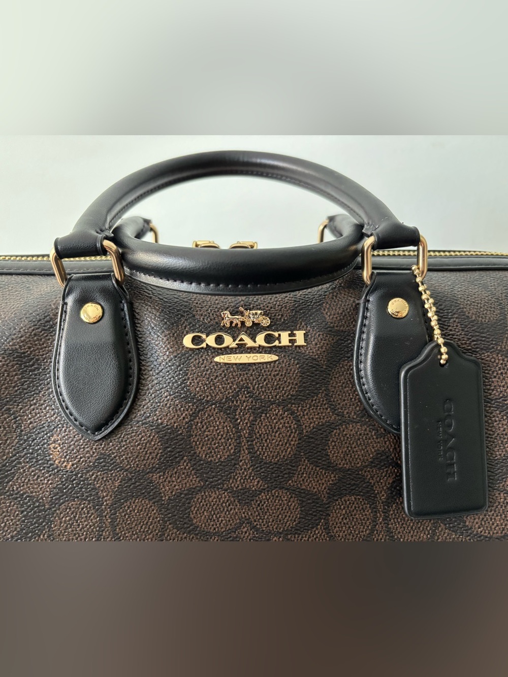Coach Large Rowan Walnut Signature Canvas - OG STYLE - Picture 7 of 10